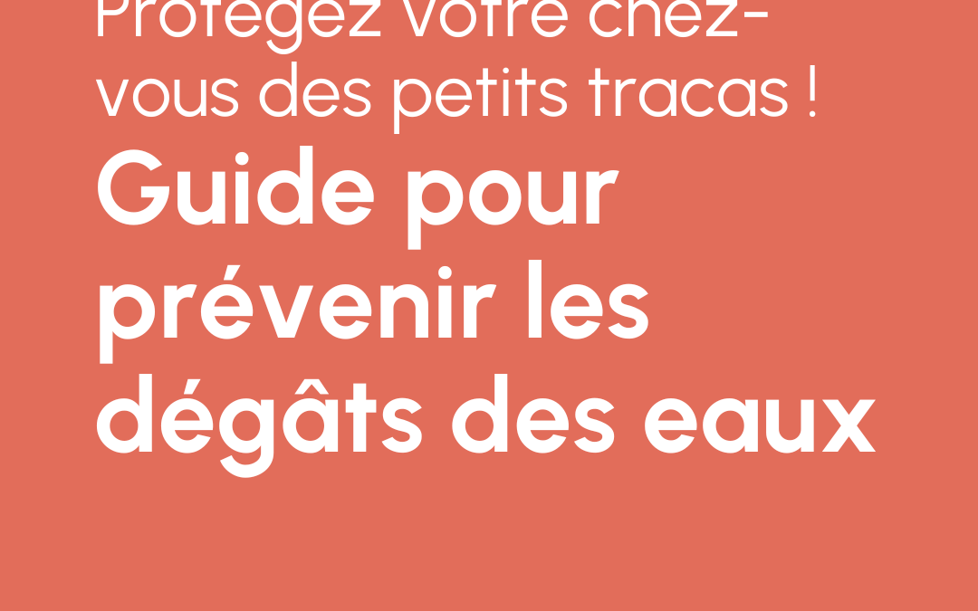 Protégez votre chez-vous des petits tracas ! Guide pour prévenir les dégâts des eaux